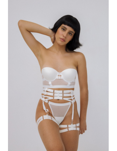 SET BUSTIER IRINA MARFIL CON LIGUERO