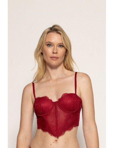 CROP TOP AGNES - ROJO CHERRY