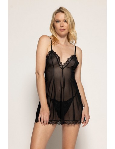 BABYDOLL CHARLIZE - NEGRO