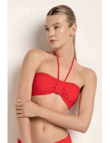 TOP BIKINI STRAPLESS - ROJO