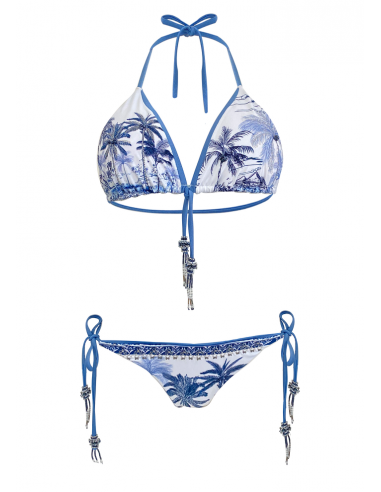 BIKINI PALMERAS AZUL